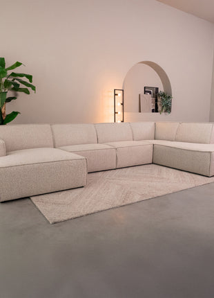 LABEL51 Bank Kay - Naturel - Boucle - Rechts Voorstaand