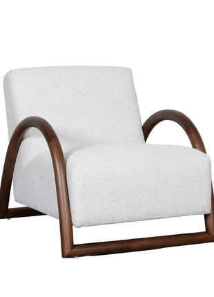 LABEL51 Fauteuil Viggo - Naturel - Geweven - Walnoot Houten Frame