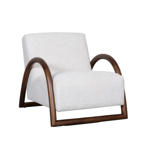 LABEL51 Fauteuil Viggo - Naturel - Geweven - Walnoot Houten Frame
