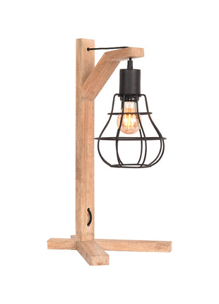 LABEL51 Tafellamp Drop - Zwart - Mangohout
