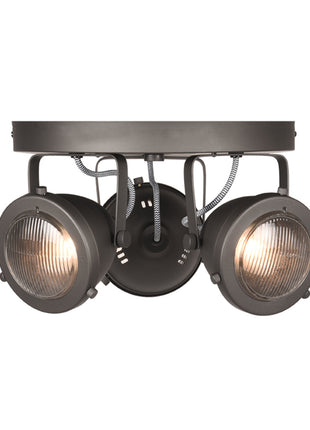 LABEL51 Spot Moto led - Burned Steel - Metaal - 3 Lichts