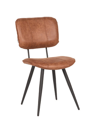 LABEL51 Eetkamerstoel Fos - Cognac - Leder