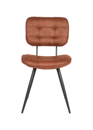 LABEL51 Eetkamerstoel Gus - Cognac - Microfiber
