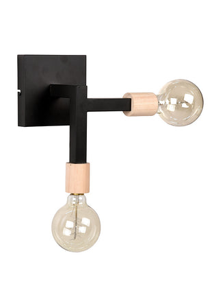 LABEL51 Wandlamp Loco - Zwart - Metaal - SALE