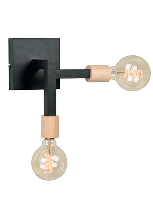 LABEL51 Wandlamp Loco - Zwart - Metaal - SALE