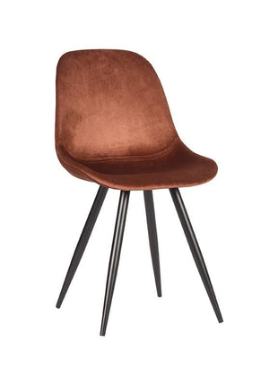 LABEL51 Eetkamerstoel Capri - Rust - Fluweel