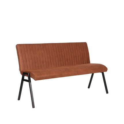 LABEL51 Eetkamerbank Matz - Cognac - Microvezel - 145 cm