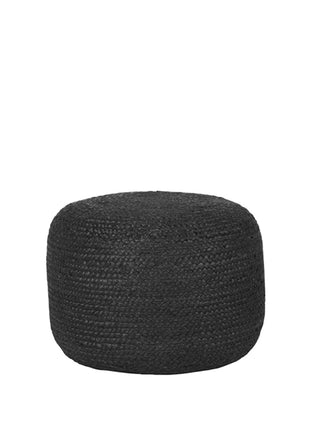 LABEL51 Poef Jute - Zwart - Jute - 50 cm