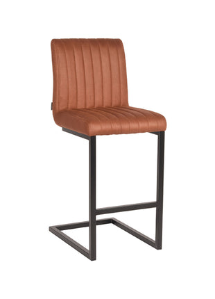 LABEL51 Barkruk Milo - Cognac - Microvezel - Laag