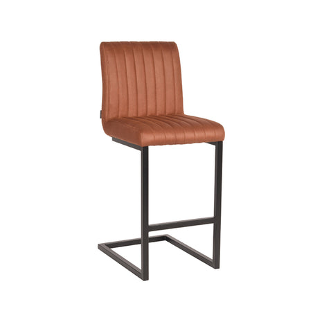 LABEL51 Barkruk Milo - Cognac - Microvezel - Laag