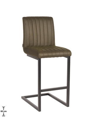 LABEL51 Barkruk Milo - Army green - Microfiber - Zithoogte 65