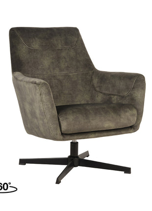 LABEL51 Fauteuil Toby - Hunter - Velours