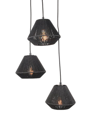 LABEL51 Hanglamp Ibiza - Zwart - Jute - 3-Lichts