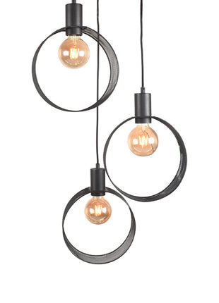 LABEL51 Hanglamp Ronda - Zwart - Metaal - 3-Lichts