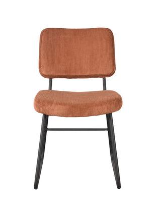 LABEL51 Eetkamerstoel Noah - Rust - Ribcord - Zwart Metalen Frame