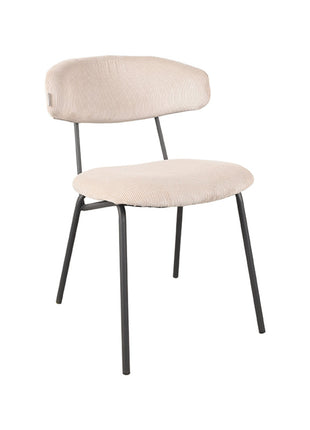 LABEL51 Eetkamerstoel Zack - Naturel - Ribcord