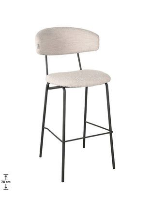 LABEL51 Barkruk Zack - Naturel - Boucle - Zithoogte 78