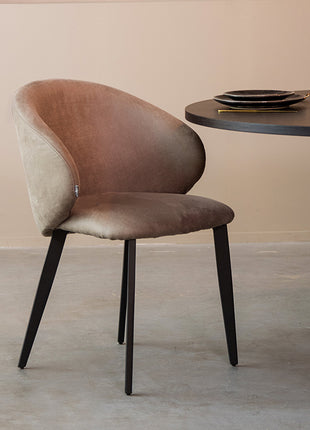 LABEL51 Eetkamerstoel Logan - Taupe - Microfiber