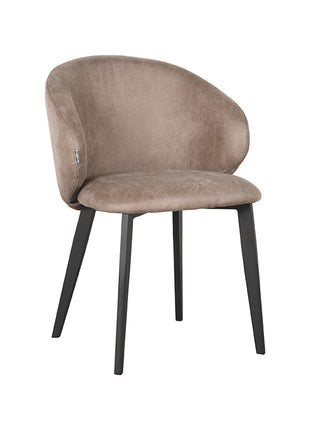 LABEL51 Eetkamerstoel Logan - Taupe - Microfiber