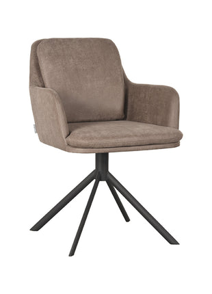 LABEL51 Eetkamerstoel Joy - Taupe - Microfiber