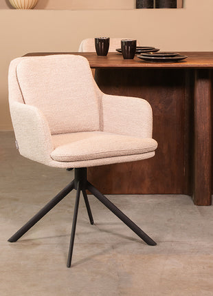 LABEL51 Eetkamerstoel Joy - Naturel - Boucle