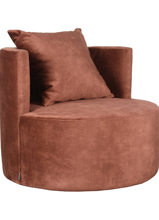 LABEL51 Fauteuil Evy - Rust - Velours - 90 cm