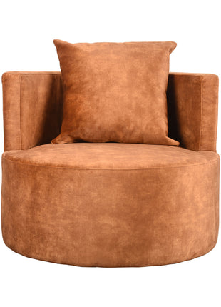 LABEL51 Fauteuil Evy - Oker - Velours - 90 cm