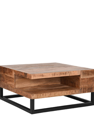 LABEL51 Salontafel Cube - Rough - Mangohout - 80 cm