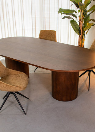 LABEL51 Eetkamertafel Oliva - Walnoot - Eiken - 240 cm