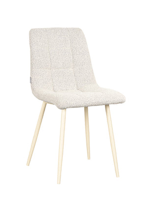LABEL51 Eetkamerstoel Nino - Wit - Boucle