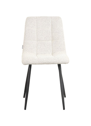 LABEL51 Eetkamerstoel Juul - Wit - Boucle