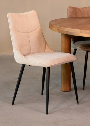 LABEL51 Eetkamerstoel Riv - Naturel - Synthetisch
