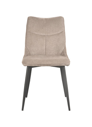 LABEL51 Eetkamerstoel Riv - Clay - Cato - Zwart Metalen Frame
