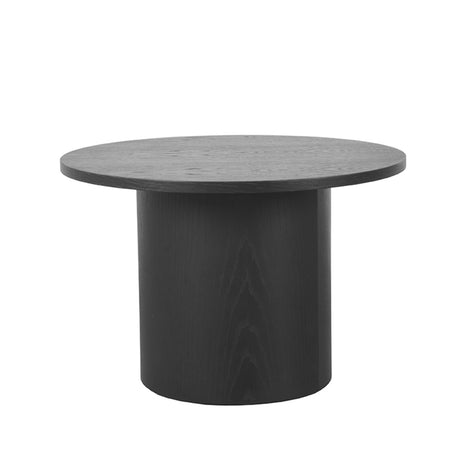 LABEL51 Salontafel Oliva - Zwart - Eiken - 60 cm - Rond