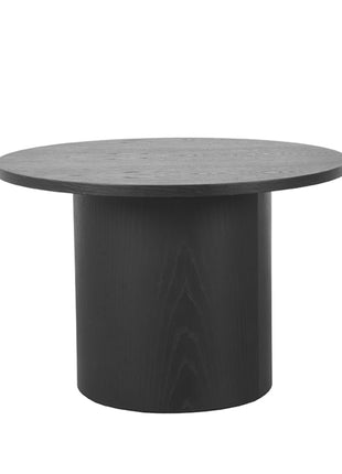 LABEL51 Salontafel Oliva - Zwart - Eiken - 60 cm - Rond