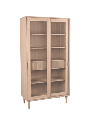 LABEL51 Vitrinekasten Jule - Naturel - Eiken - One Size