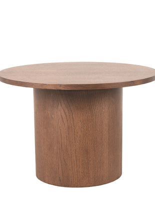 LABEL51 Salontafel Oliva - Walnoot - Eiken - 60 cm - Rond