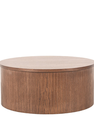 LABEL51 Salontafel Oliva - Walnoot - Eiken - 70 cm - Rond