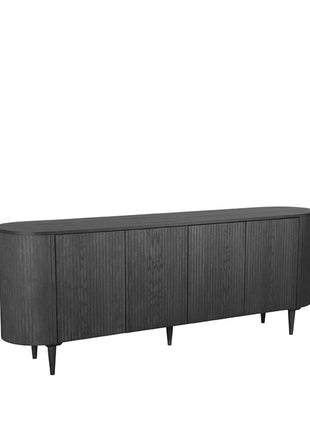 LABEL51 Dressoir Oliva - Zwart - Eiken - 220 cm