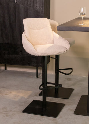 LABEL51 Barkruk Beauty - Naturel - Boucle - Gaslift