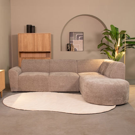 LABEL51 Hoekbank Espen - Stone - Chenille - Hoekbank Rechts