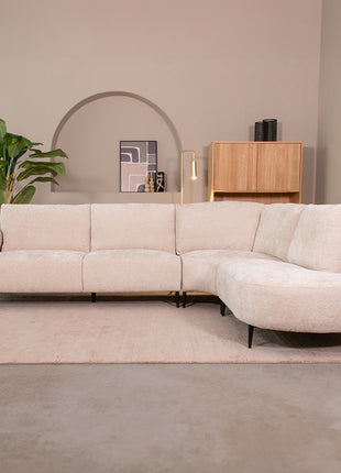 LABEL51 Hoekbank Milano - Naturel - Chenille - Hoekbank Rechts