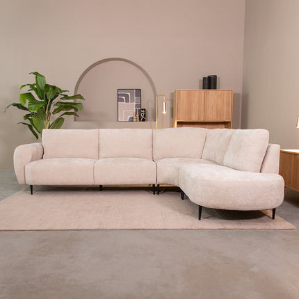 LABEL51 Hoekbank Milano - Naturel - Chenille - Hoekbank Rechts