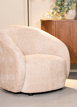 LABEL51 Fauteuil Alby - Naturel - Chenille - 1-Zits