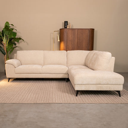 LABEL51 Hoekbank Santino - Naturel - Chenille - Hoekbank Rechts