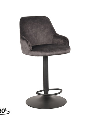 LABEL51 Barkruk Fender - Antraciet - Velours