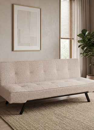LABEL51 Slaapbank King - Naturel - Boucle - King | Zwarte Poot