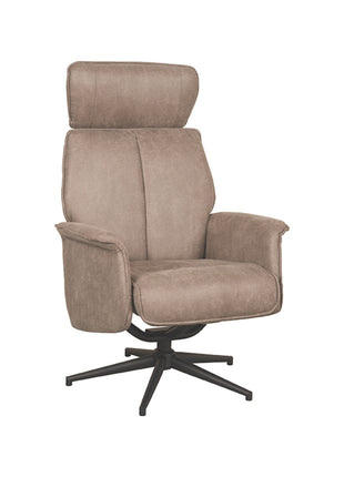 LABEL51 Fauteuil Verdal - Taupe - Micro Suede