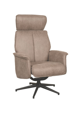 LABEL51 Fauteuil Verdal - Taupe - Micro Suede