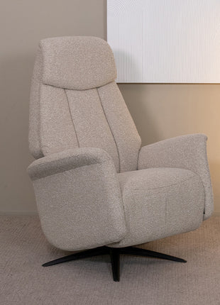 LABEL51 Fauteuil Oslo - Naturel - Boucle - Elektrische